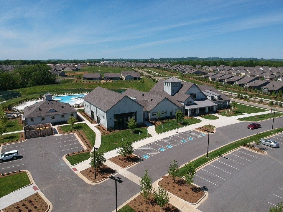 104 Tipton Pass Spring Hill, TN 37174 - Photo 35 of 40 an aerial view of a house with a garden