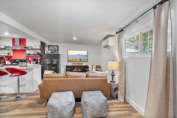 111 Colon Avenue St. Augustine, FL 32084 - Photo 35 of 46 a living room with furniture a flat screen tv and a window