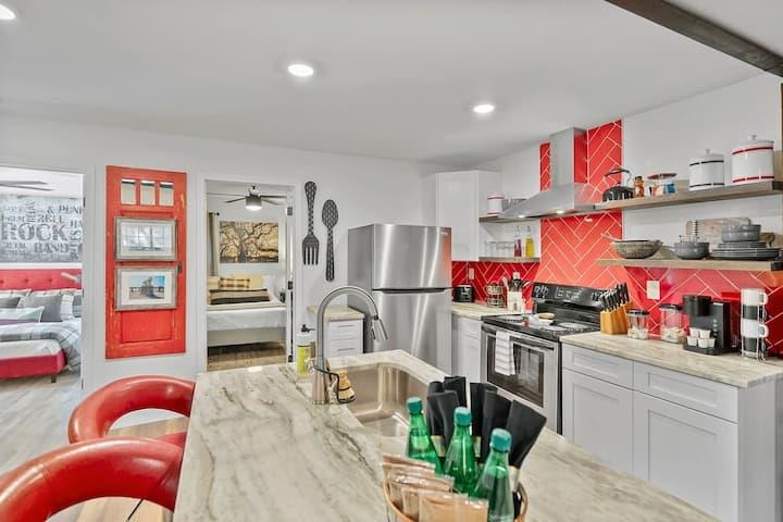 111 Colon Avenue St. Augustine, FL 32084 - Photo 39 of 46 a kitchen that has a lot of cabinets and furniture