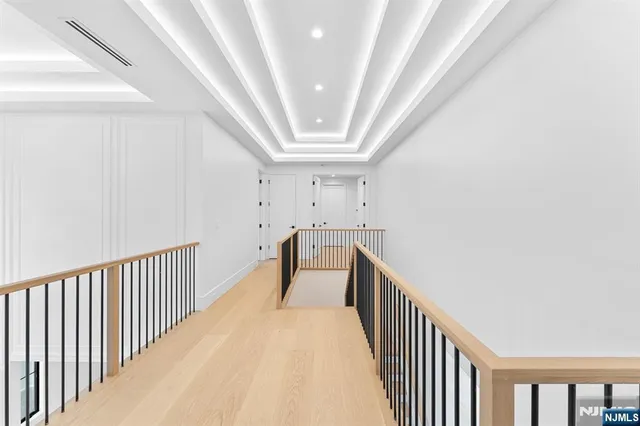 a view of a hallway with entryway