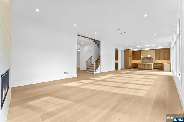 a view of a livingroom with a staircase