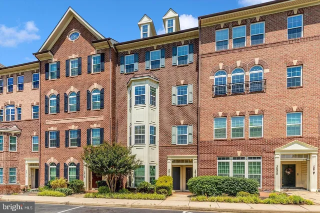 a front view of a multi story building