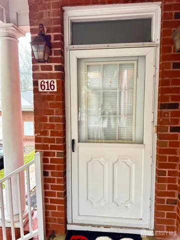 a view of front door of house