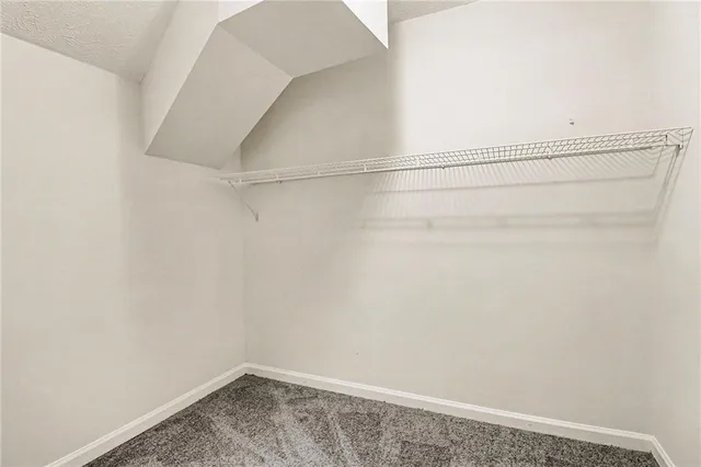 a view of small space with racks on the wall