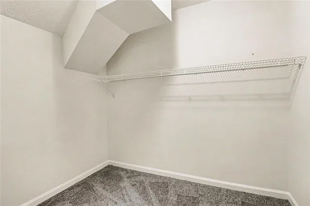 a view of small space with racks on the wall