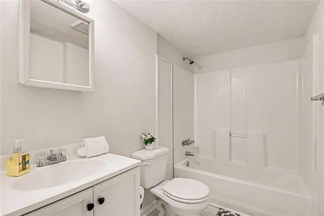 a view of a small space with racks on the wall