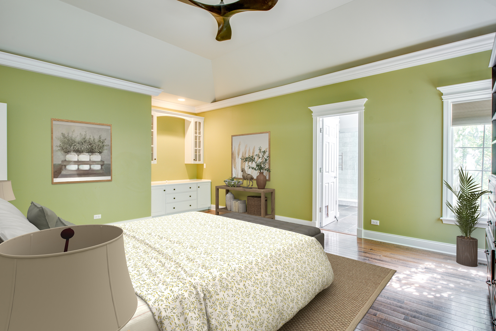 1736 Robert Lane Naperville, IL 60564 - Photo 23 of 69 a bedroom with a bed and a potted plant