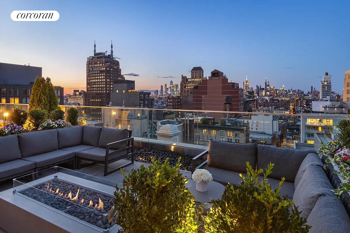 108 Leonard Street, Unit 4N Manhattan, NY 10013 - Photo 29 of 31 a view of a terrace with couches