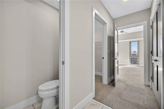 a view of a balcony with city view