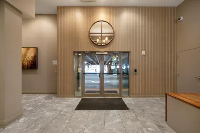 a front view of a house with entryway