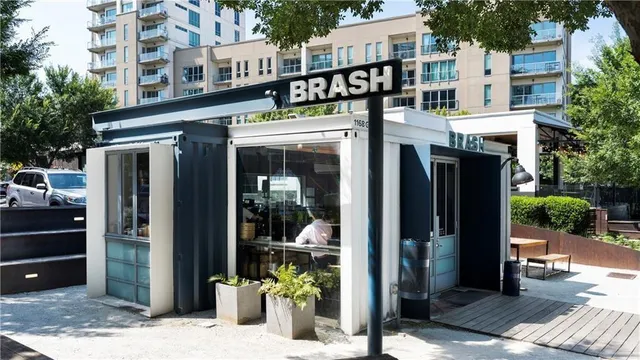 a view of street with shops