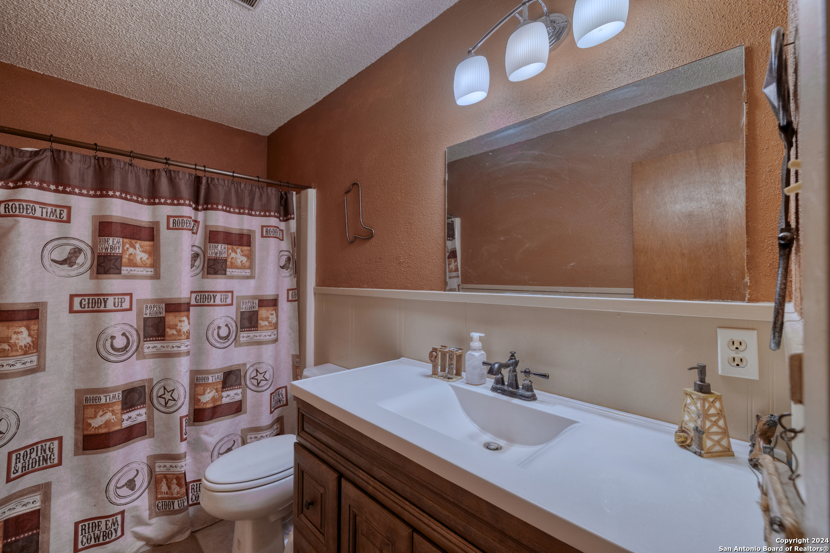 2227 Mill Creek Road Leakey, TX 78873 - Photo 15 of 20 a bathroom with a sink and a mirror