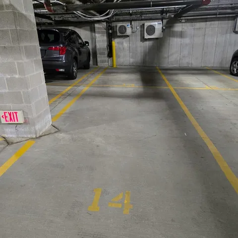 a bathroom with a glass door