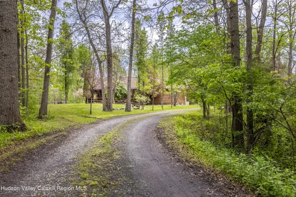 a view of a park with tree s