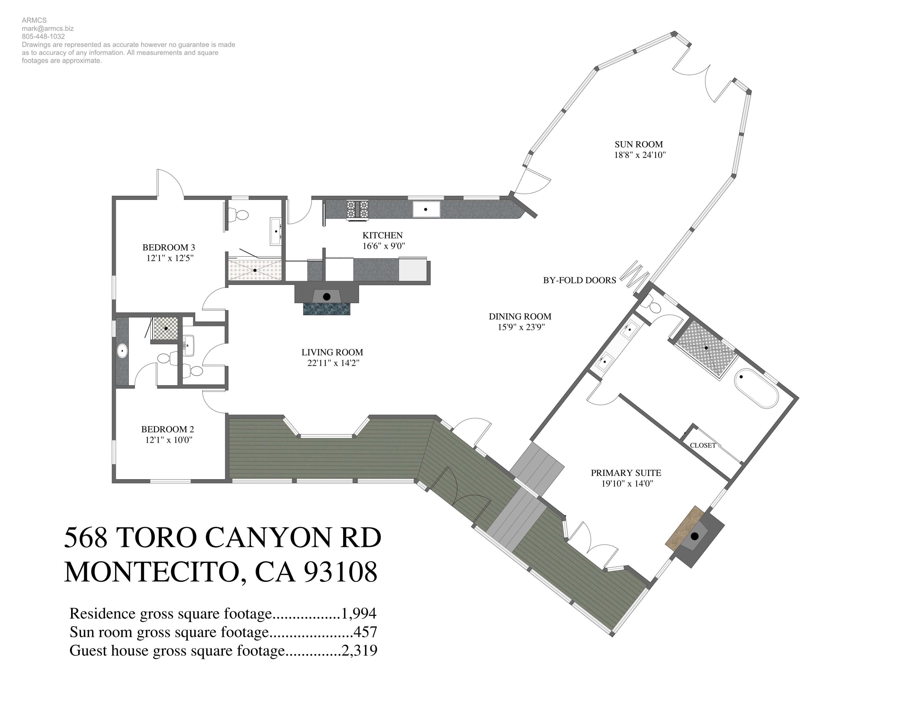568 Toro Canyon Road Montecito, CA 93108 - Photo 33 of 34 Main Residence floor plan