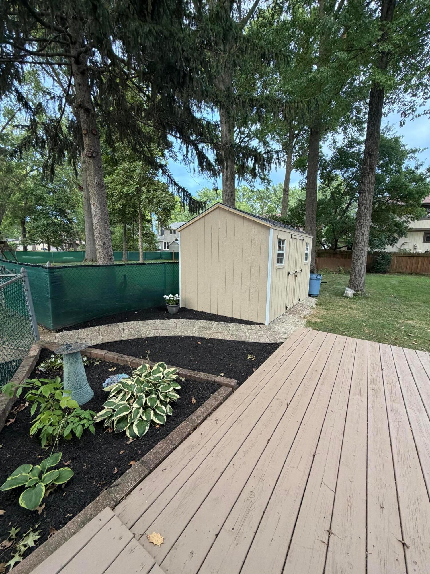 Brand new 8 x 12 shed and fresh landscaping