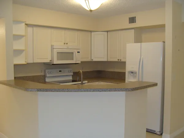 a view of a kitchen counter space