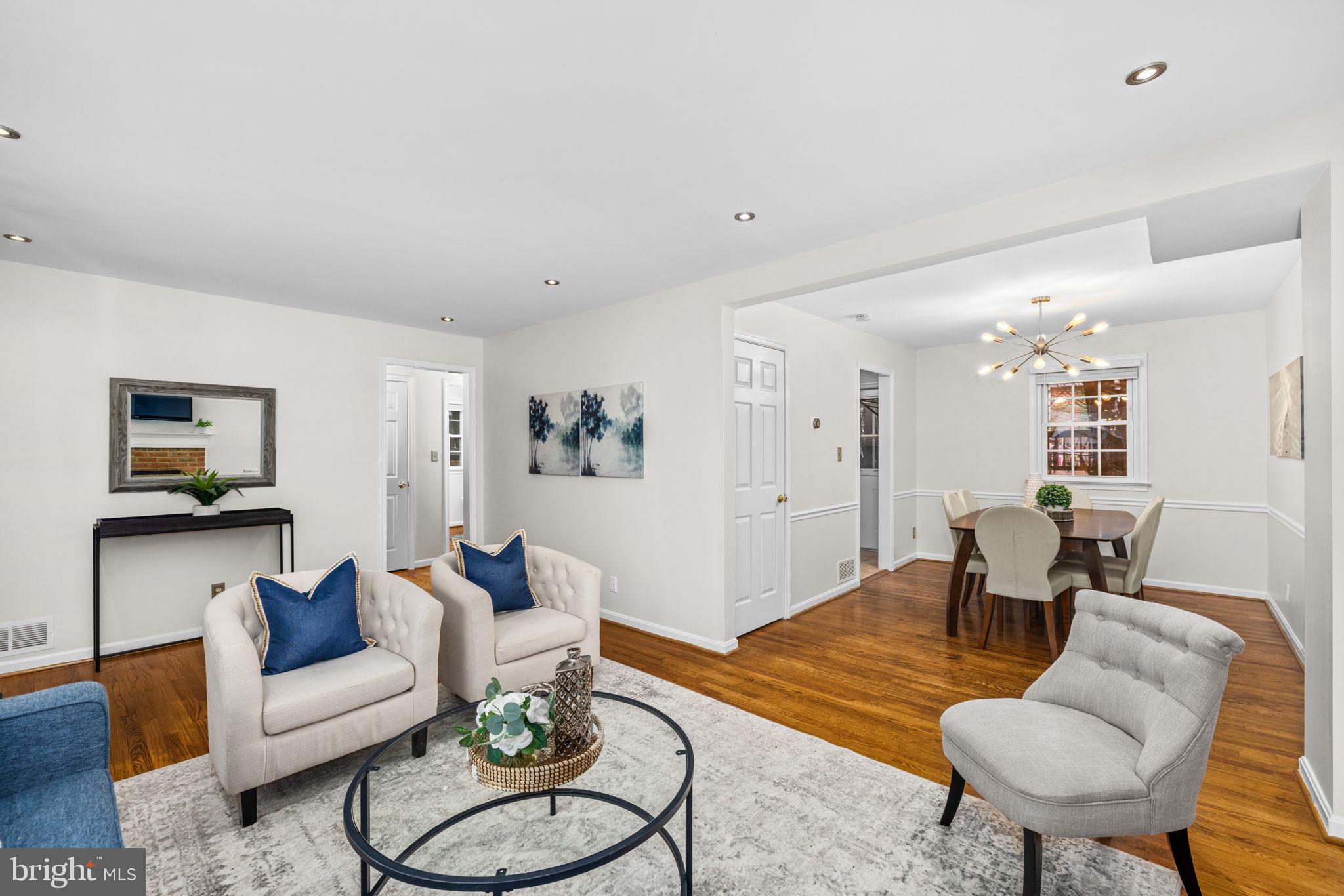 10612 Ordway Drive Silver Spring, MD 20901 - Photo 5 of 36 Living Room Opens to Dining Room