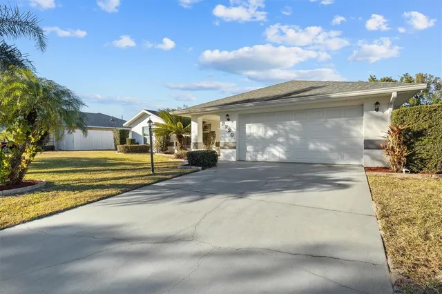 a view of yard with large tree