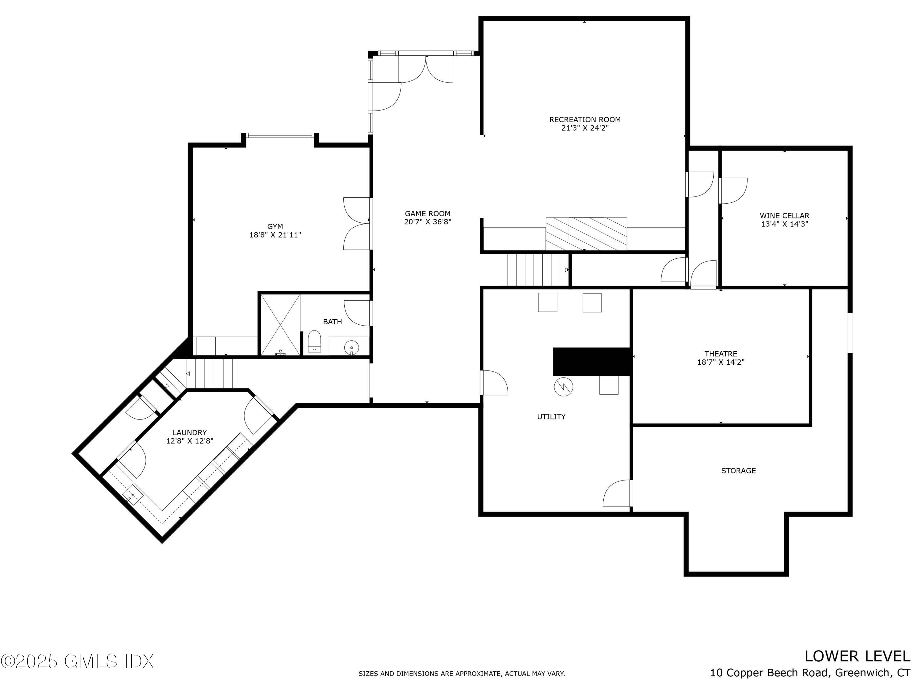 10 Copper Beech Road Greenwich, CT 06830 - Photo 43 of 43 Lower Level Floor Plan