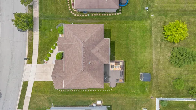 view of a garden from a building