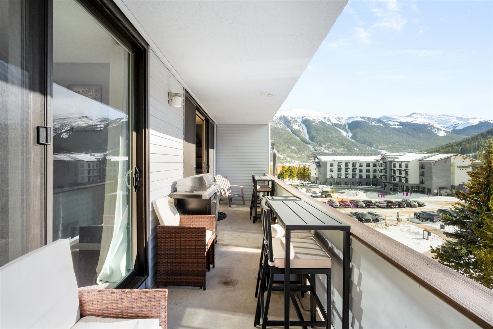 760 Copper Road, Unit F204 Copper Mountain, CO 80443 - Photo 12 of 32 Balcony featuring a mountain view and a grill