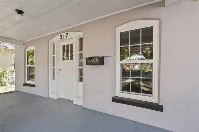 a front view of a house