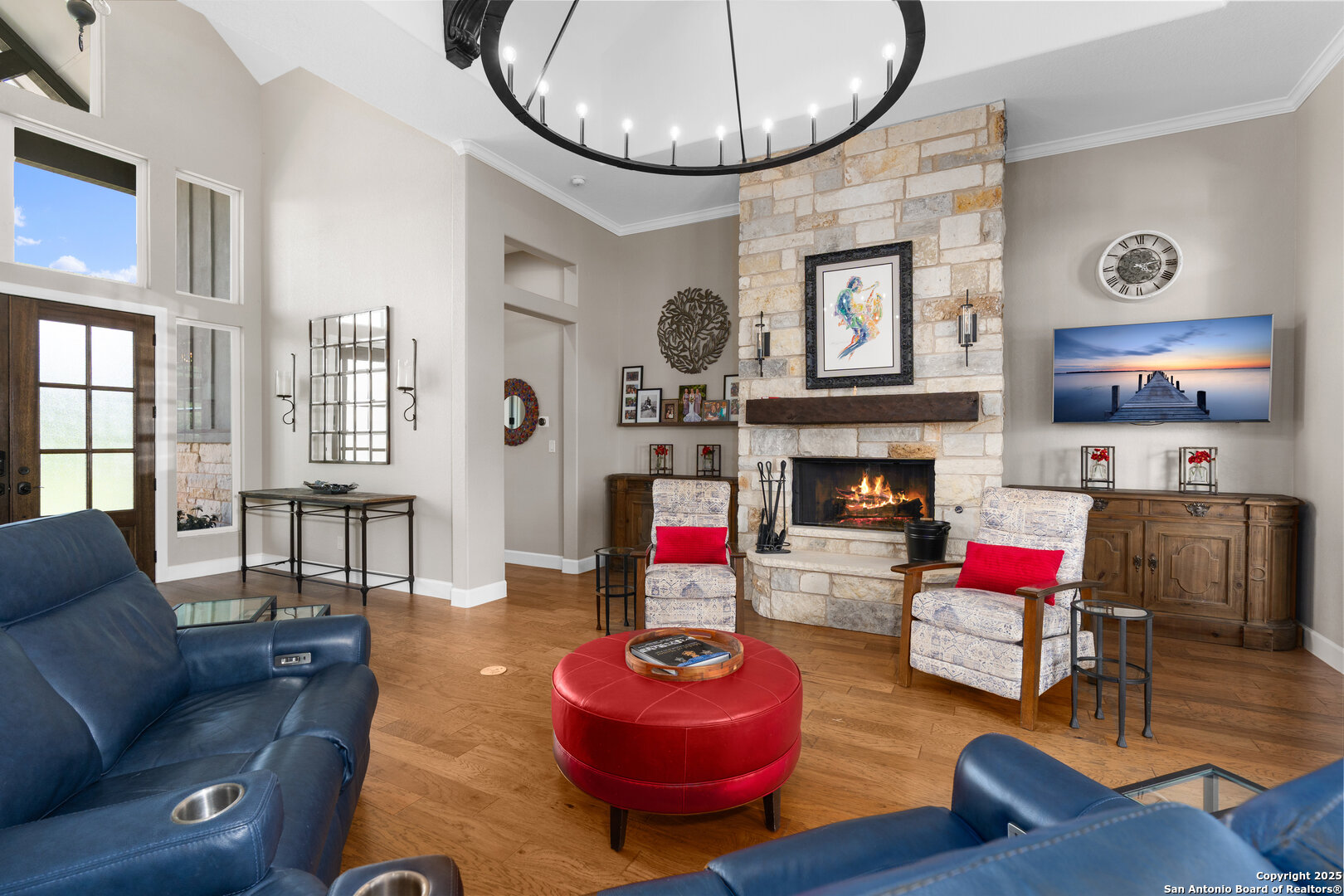 30 VERDE Point Boerne, TX 78006 - Photo 22 of 62 a living room with furniture or couch and a fireplace