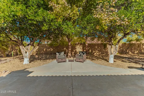 a view of outdoor space with seating area