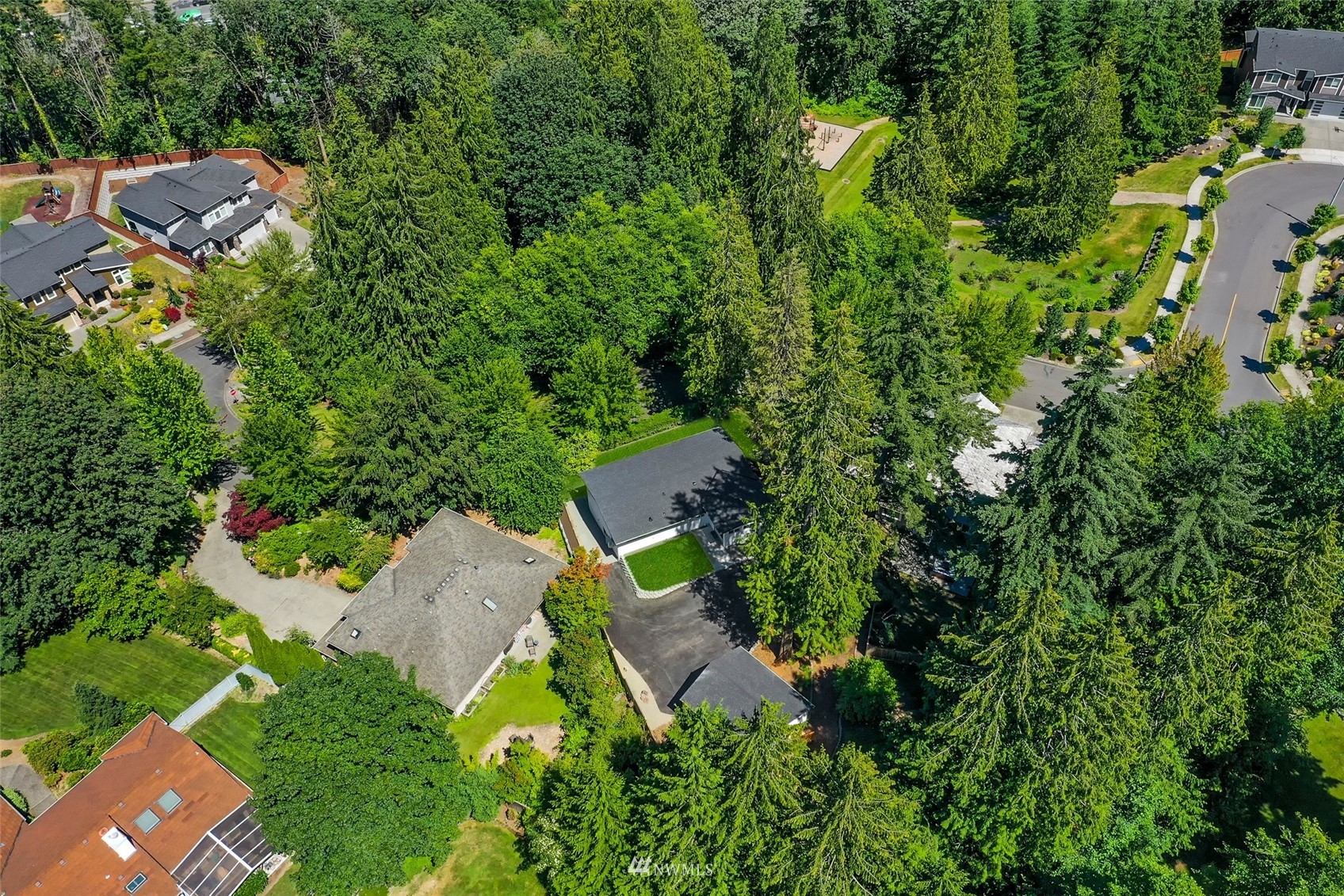 23314 25th Drive Southeast Bothell, WA 98021 - Photo 38 of 40 an aerial view of residential house with outdoor space and trees all around