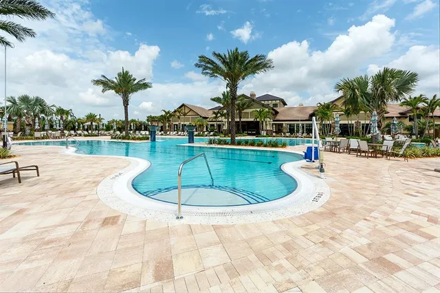 a view of outdoor space yard and swimming pool
