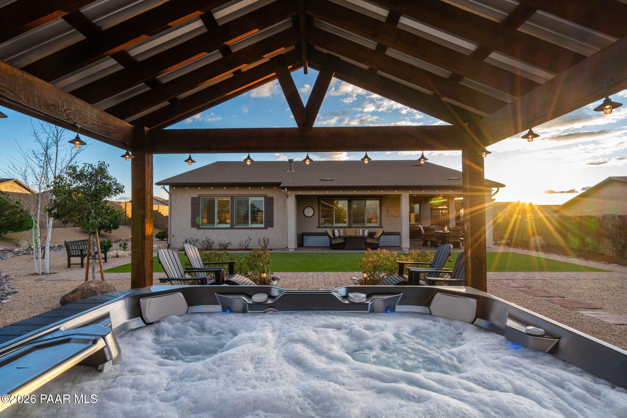 707 Lunar View Way Chino Valley, AZ 86323 - Photo 70 of 89 a view of a porch with furniture and a yard