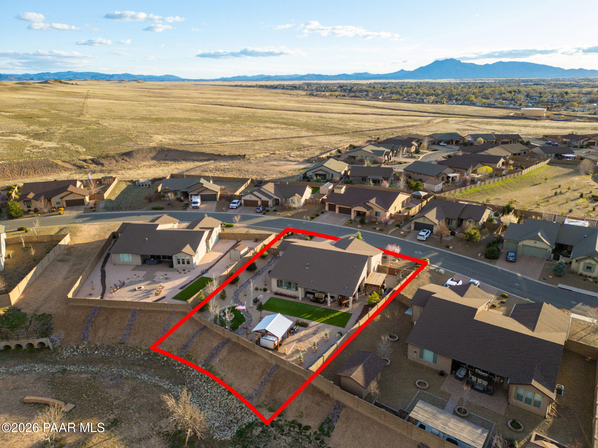 707 Lunar View Way Chino Valley, AZ 86323 - Photo 87 of 89 an aerial view of residential houses with outdoor space