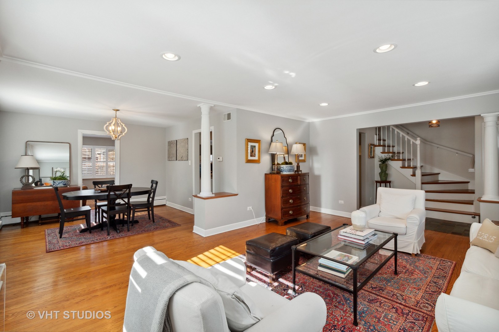 700 Juniper Road Glenview, IL 60025 - Photo 9 of 34 a living room with furniture and a wooden floor