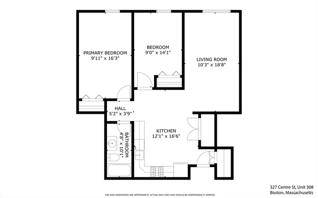 $485,000 | 327 Centre Street, Unit 308, Boston, MA 02130