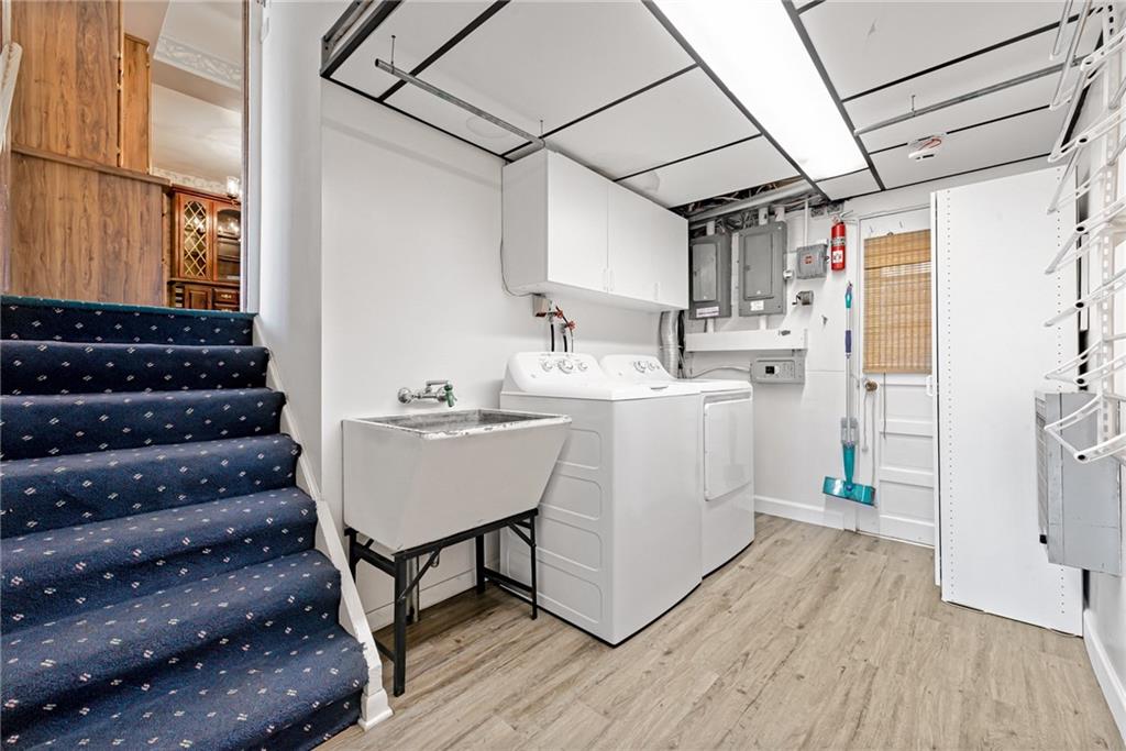 709 Indian Hill Road Rostraver Township, PA 15012 - Photo 19 of 25 a bathroom with a sink a mirror and shower