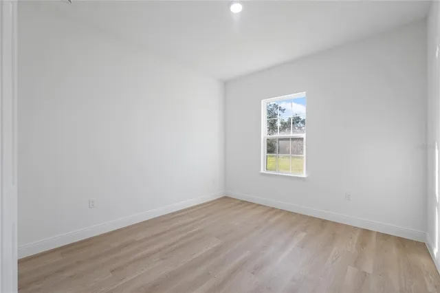 an empty room with a window