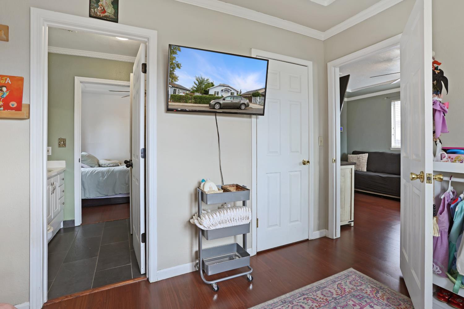 513 Harold Street Lodi, CA 95240 - Photo 11 of 29 a view of a hallway with a livingroom and a couch