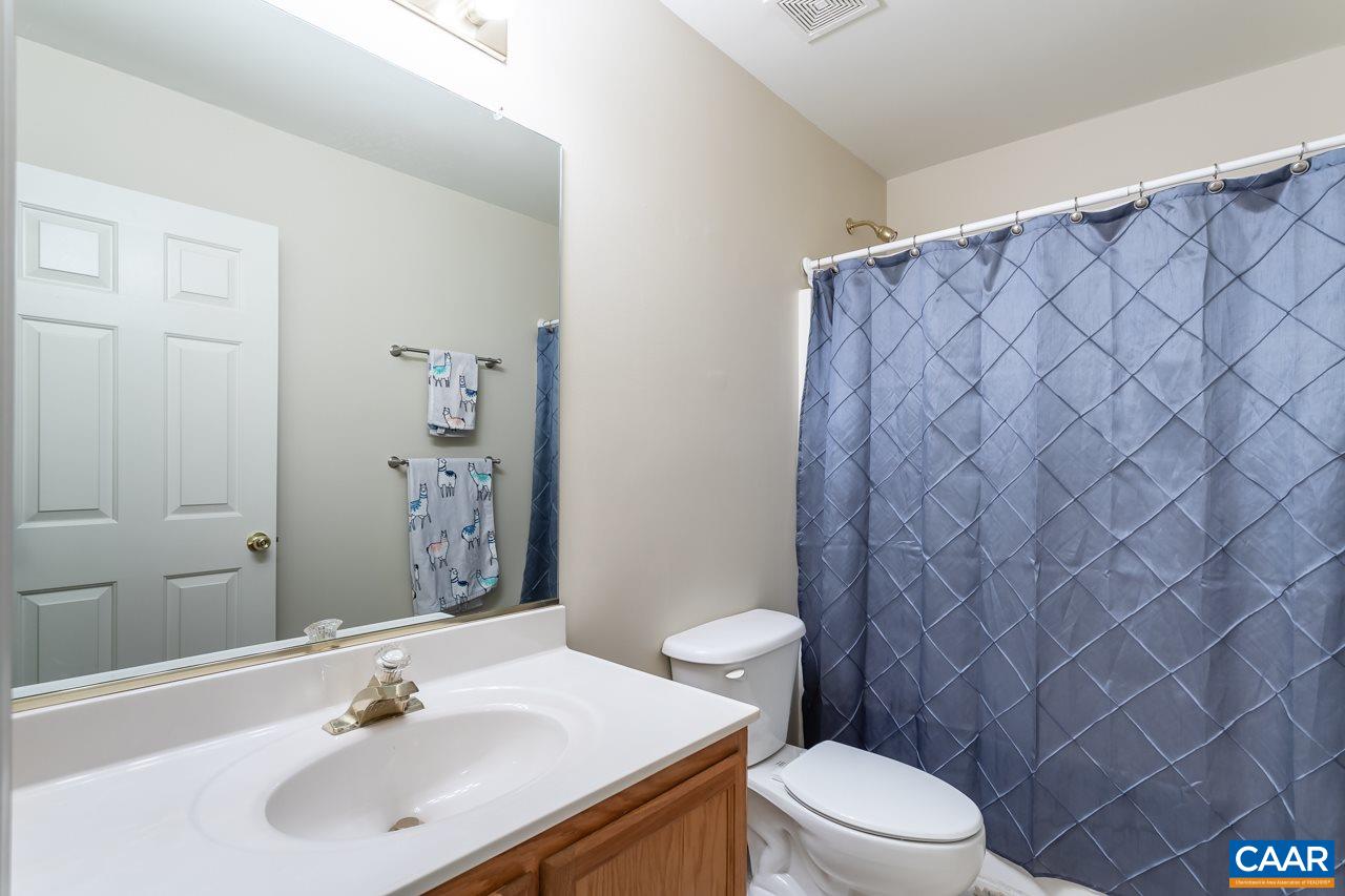 30 Amethyst Road Palmyra, VA 22963 - Photo 26 of 37 a bathroom with a sink a toilet and shower curtain