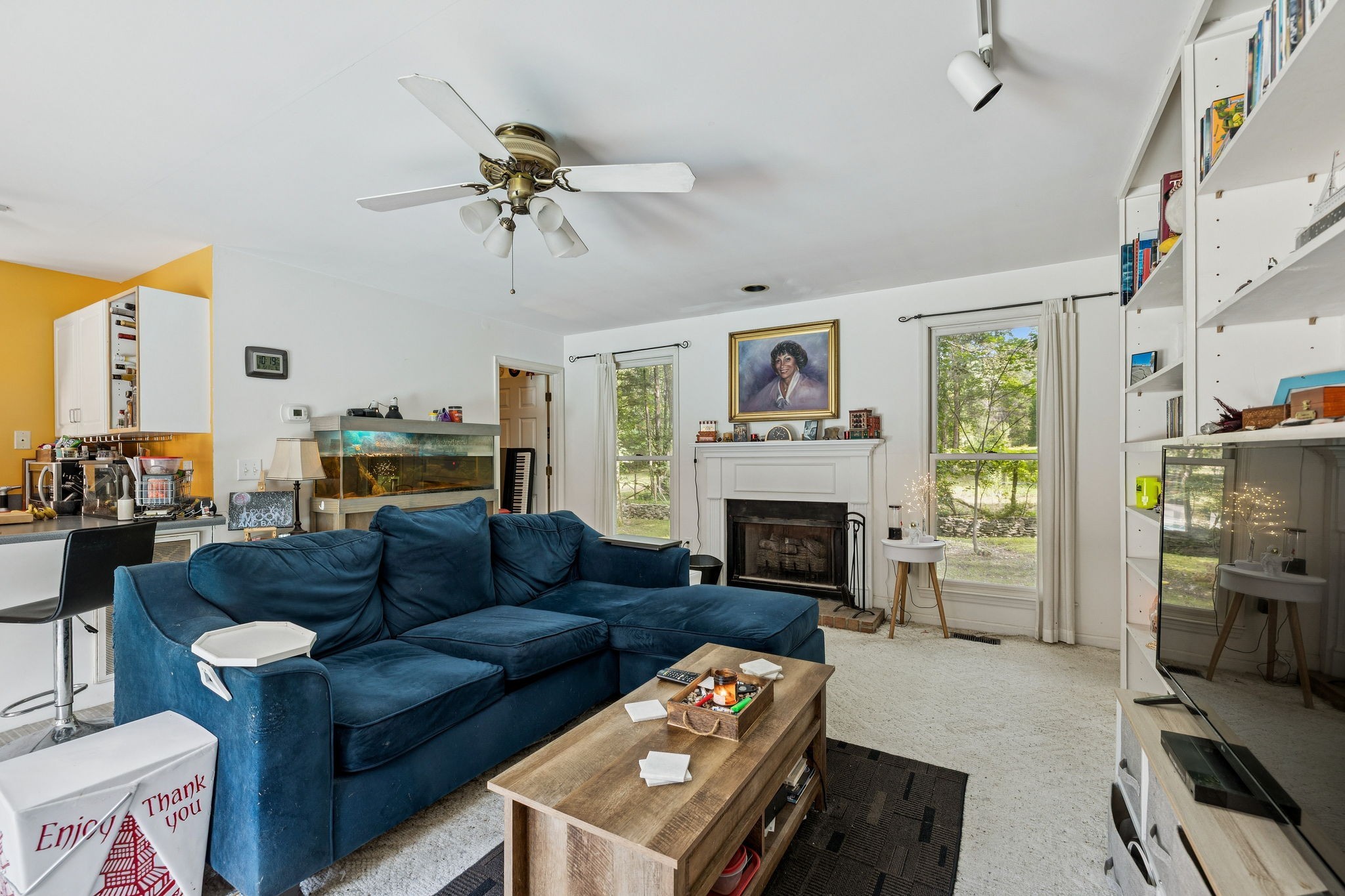 1030 Waller Road Brentwood, TN 37027 - Photo 75 of 90 a living room with furniture and a fireplace