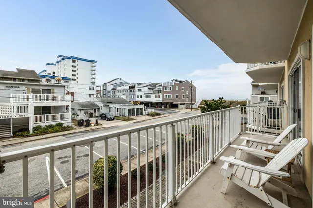 a view of a city from a balcony