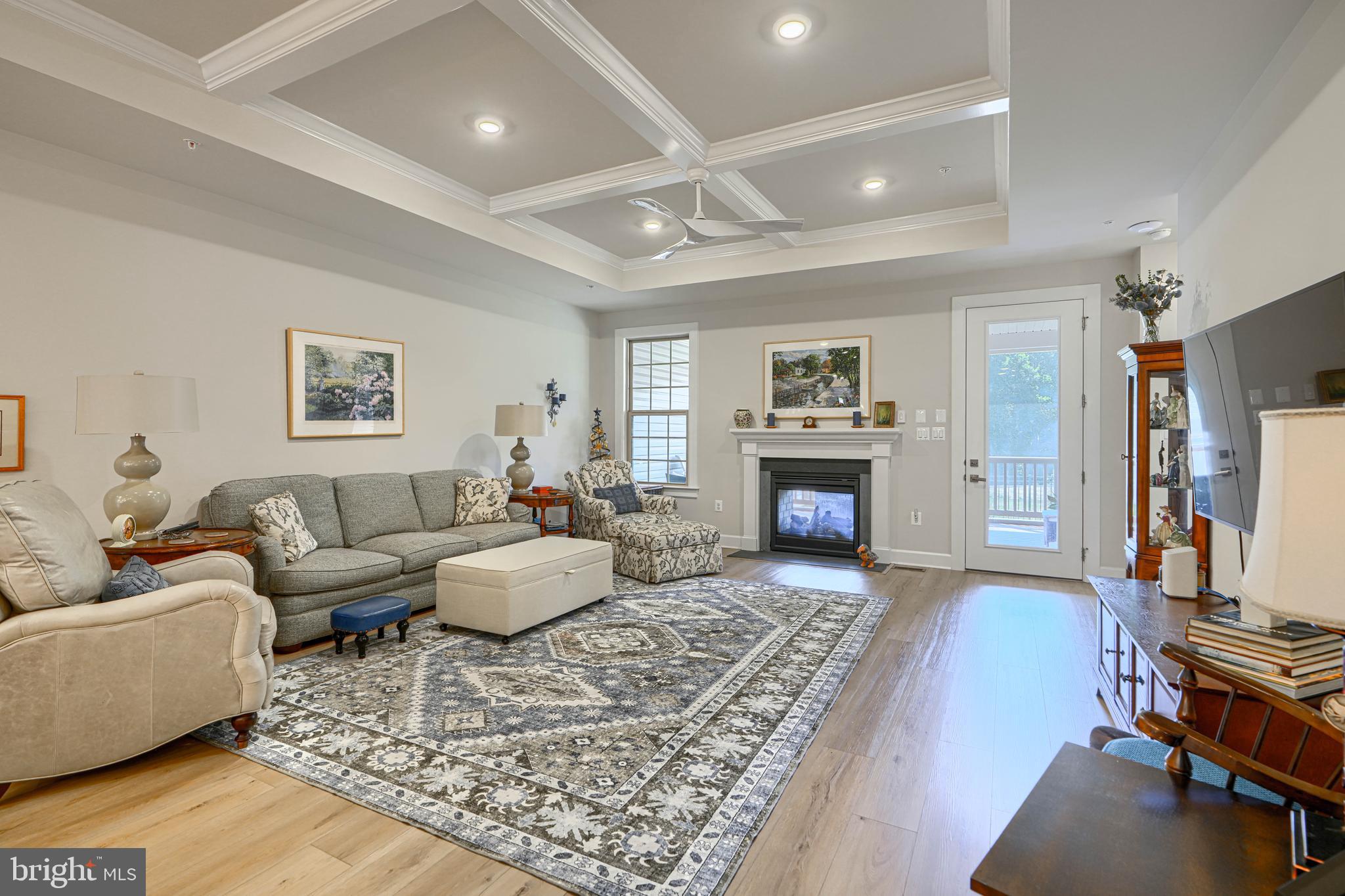 8511 Lallybroch Lane Fulton, MD 20759 - Photo 24 of 78 Hardwood floors and coffered ceiling