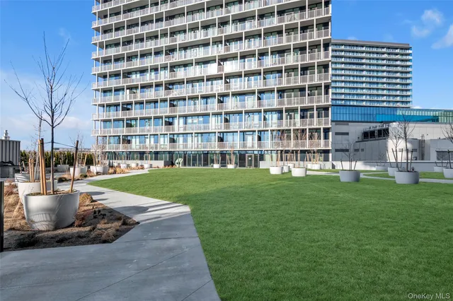 a view of a building with garden