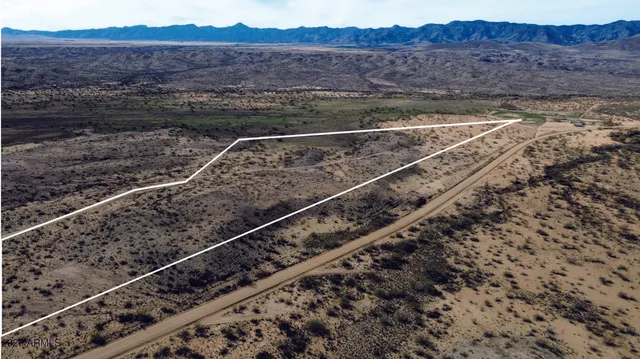 a view of a dry yard with wooden fence