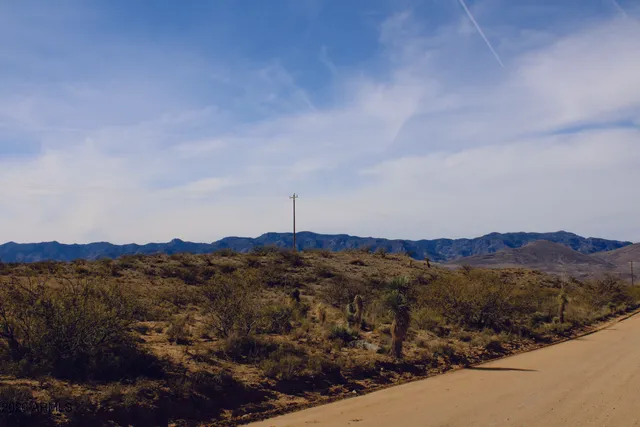a view of an outdoor space and mountain view