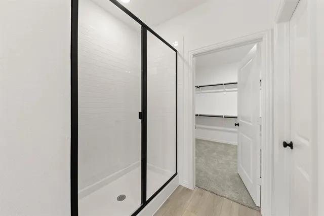 a view of elevator with hallway