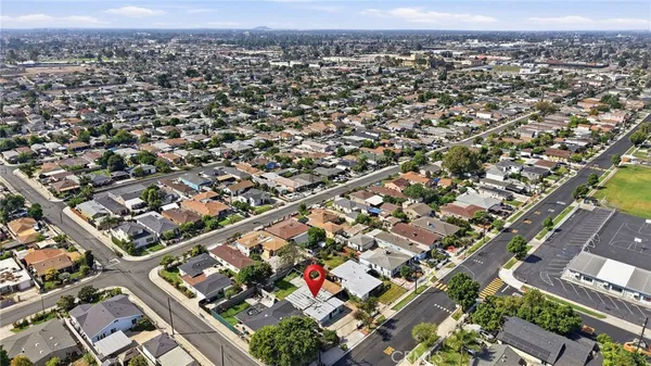 an aerial view of a city