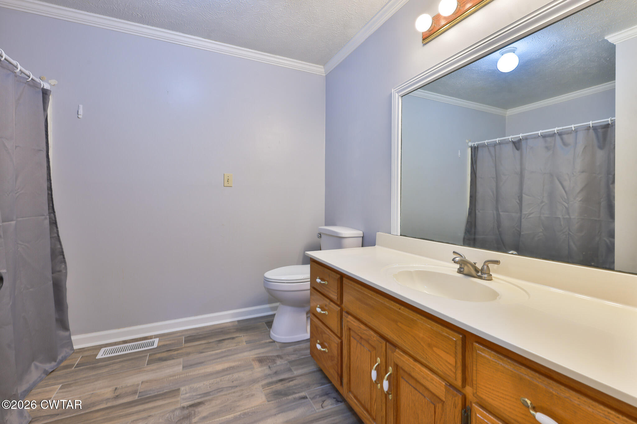 180 Everett Road McKenzie, TN 38201 - Photo 8 of 27 a bathroom with a sink a toilet and a mirror