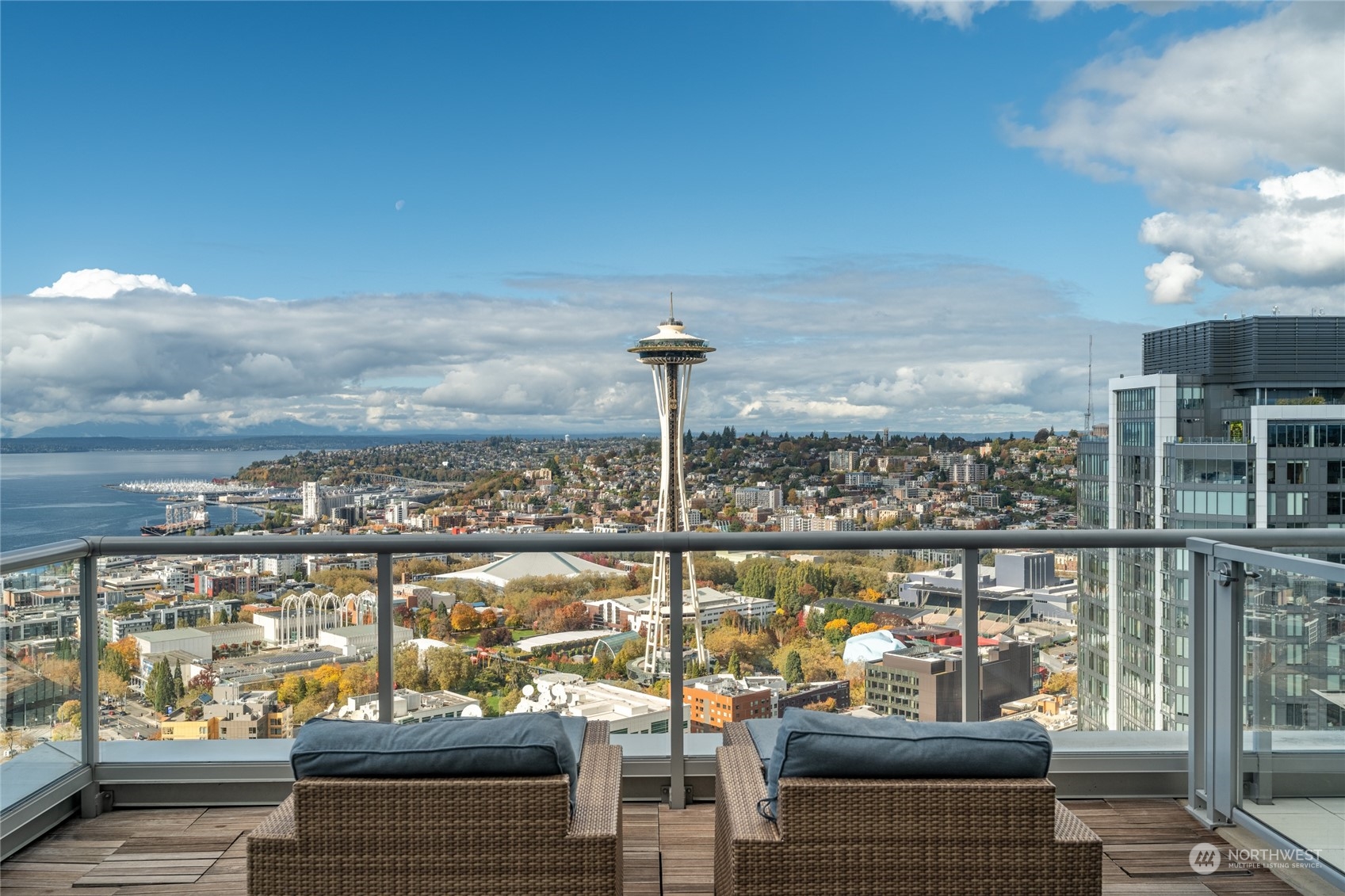 583 Battery Street, Unit 812N Seattle, WA 98121 - Photo 24 of 37 a view of a balcony with city view