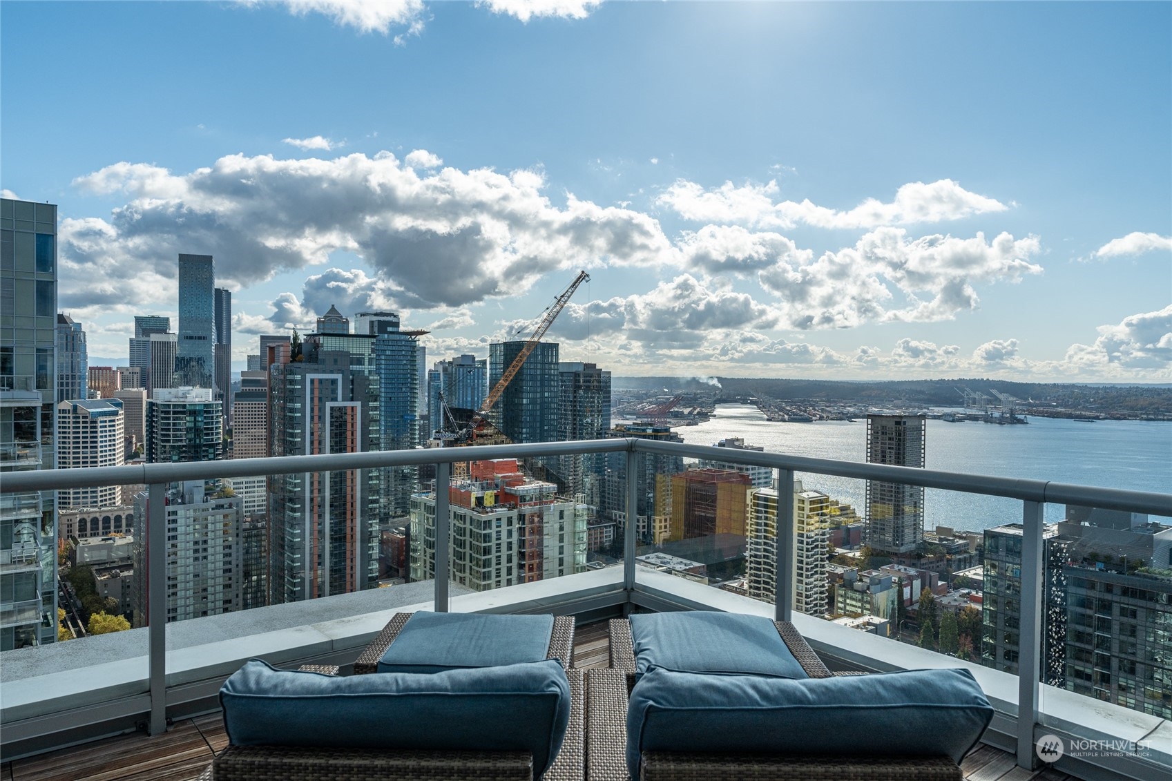 583 Battery Street, Unit 812N Seattle, WA 98121 - Photo 25 of 37 a view of a balcony with couches